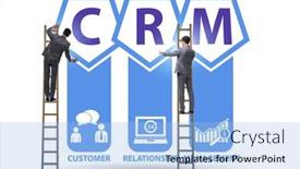  Presentation with crm - Amazing PPT layouts having crm-custromer-relationship-management-concept backdrop and a light blue colored foreground