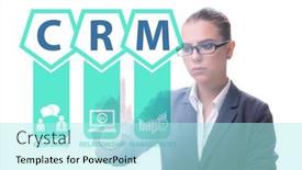  Presentation with crm - Beautiful theme featuring crm-custromer-relationship-management-concept backdrop and a arctic colored foreground