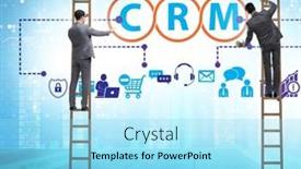  Presentation with crm - Theme featuring crm-custromer-relationship-management-concept background and a arctic colored foreground