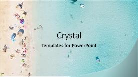  Presentation with clear water - Slide set featuring croatia - aerial view of sandy beach background and a light blue colored foreground