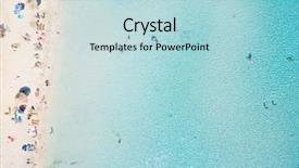  Presentation with tourists - Amazing PPT theme having croatia - aerial view of sandy beach backdrop and a light blue colored foreground