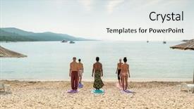  Presentation with yoga - Slide deck having croatia - view of yoga group background and a white colored foreground