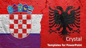  Presentation with concrete cracked - PPT theme featuring croatia-and-albania-cracked-concrete background and a crimson colored foreground