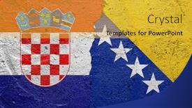  Presentation with concrete cracked - PPT theme having croatia-and-bosnia-and-herzegovina background and a yellow colored foreground