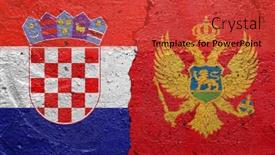  Presentation with concrete cracked - Presentation design having croatia-and-montenegro-cracked-concrete background and a red colored foreground