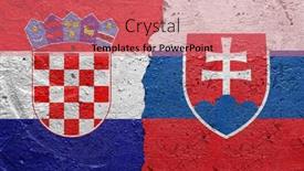  Presentation with concrete cracked - Slides with croatia-and-slovakia-cracked-concrete background and a coral colored foreground