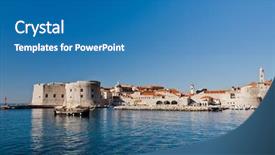  Presentation with dubrovnik - Slides having croatia city walls old town background and a teal colored foreground