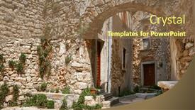  Presentation with croatia - Slide deck featuring croatia-istria-ancient-abandoned-medieval background and a violet colored foreground