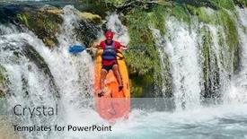  Presentation with croatia - Amazing presentation theme having croatia-kayaker-over-a-waterfall backdrop and a lemonade colored foreground