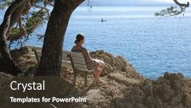  Presentation with croatia - PPT theme enhanced with croatia-sea-view-in-summer background and a tawny brown colored foreground