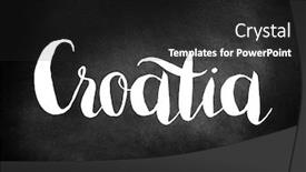  Presentation with croatia - Cool new slide deck with croatia written on a blackboard backdrop and a dark gray colored foreground