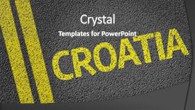 Presentation with croatia - Presentation with croatia written on the road background and a dark gray colored foreground