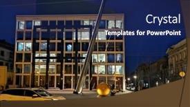  Presentation with university building - Amazing presentation theme having croatia-zagreb-13-march-2019 backdrop and a navy blue colored foreground