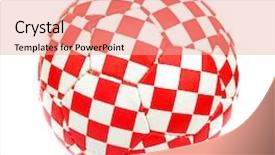  Presentation with soccer - Amazing presentation theme having croatian flag - ball football soccer red backdrop and a coral colored foreground