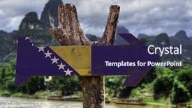  Presentation with bosnia - PPT layouts featuring croatian flag - bosnia and herzegovina wooden sign background and a wine colored foreground