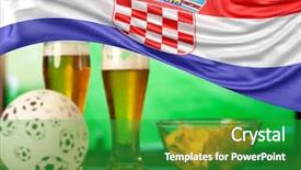  Presentation with croatia - Beautiful slide set featuring croatian flag - victory for croatia - watching backdrop and a  colored foreground