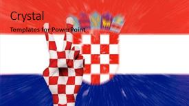  Presentation with croatia - Cool new slide deck with croatian flag - victory for croatia football fan backdrop and a red colored foreground