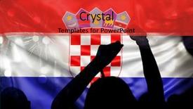  Presentation with brain and football - Audience pleasing PPT theme consisting of croatian flag - victory for croatia football fans backdrop and a red colored foreground