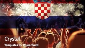  Presentation with dallas cowboys football - PPT theme enhanced with croatian flag - victory for croatia football fans background and a tawny brown colored foreground