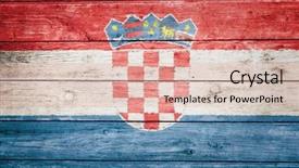  Presentation with wood texture - Slide deck enhanced with croatian flag on wood texture background and a lemonade colored foreground