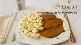  Presentation with roast beef - Amazing slides having croatian traditional cuisine pasticada backdrop and a soft green colored foreground