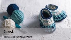  Presentation with crochet - Cool new presentation with crochet baby booties backdrop and a light gray colored foreground