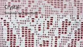  Presentation with crochet - Colorful PPT theme enhanced with crochet-table-cover-background-detail backdrop and a soft green colored foreground