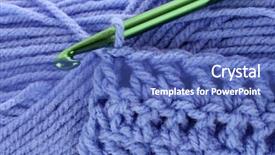  Presentation with crochet - Cool new PPT layouts with crochet backdrop and a teal colored foreground