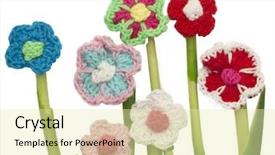  Presentation with crochet - Slides consisting of strong boxer and his opponent during a box fight in a ring background and a dark gray colored foreground