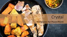  Presentation with crocodile - Cool new slides with crocodiles - modern barbecue crocodile tail eye backdrop and a yellow colored foreground