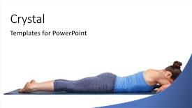  Presentation with yoga - PPT theme having crocodiles - womand relax in hatha yoga background and a white colored foreground