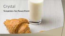  Presentation with croissant - Cool new slide set with croissant-and-a-glass backdrop and a lemonade colored foreground