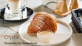  Presentation with cappuccino - Audience pleasing slides consisting of croissant-and-cappuccino backdrop and a coral colored foreground
