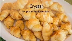  Presentation with croissant - Cool new presentation theme with croissant bread on table in buffet backdrop and a yellow colored foreground
