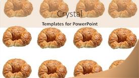  Presentation with croissant - PPT theme with croissant-butter-croissant-fresh-baked background and a coral colored foreground