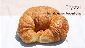  Presentation with croissant - Colorful presentation theme enhanced with croissant-butter-croissant-fresh-baked backdrop and a coral colored foreground