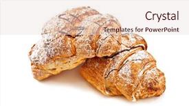  Presentation with croissant - PPT theme featuring croissant by a breakfast on a white background background and a lemonade colored foreground