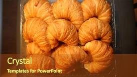  Presentation with breakfast sandwich - Cool new presentation theme with croissant fresh baked croissants breakfast backdrop and a tawny brown colored foreground