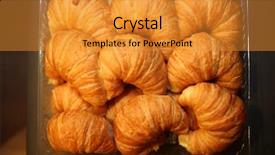  Presentation with breakfast sandwich - PPT theme enhanced with croissant fresh baked croissants breakfast background and a gold colored foreground