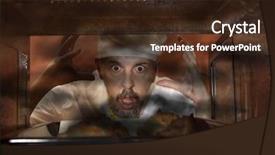  Presentation with burnt - Slide set enhanced with croissant in the oven burnt background and a wine colored foreground