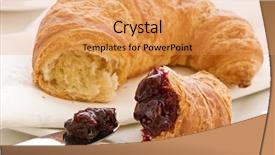  Presentation with croissant - Presentation design having croissant with marmalade background and a yellow colored foreground
