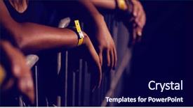  Presentation with railing - Slide deck consisting of croos culture - cropped hands of friends background and a navy blue colored foreground