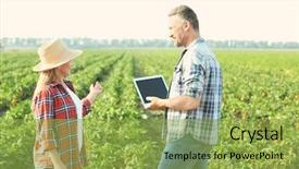  Presentation with culture - Slides enhanced with croos culture - two farmers with laptop background and a yellow colored foreground