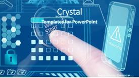  Presentation with interface - Beautiful presentation featuring crop circles 3d - composite image of security interface backdrop and a ocean colored foreground