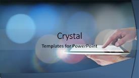  Presentation with glow - Beautiful PPT theme featuring crop circles 3d - digital composite of hand holding backdrop and a  colored foreground