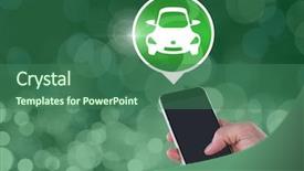  Presentation with digital car - Colorful PPT layouts enhanced with crop circles 3d - digital composite of hand holding backdrop and a  colored foreground