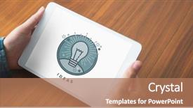  Presentation with older person holding pills - PPT layouts with crop circles 3d - person holding a tablet background and a coral colored foreground