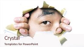  Presentation with korean - Cool new presentation with crop damage - young korean man looking backdrop and a  colored foreground