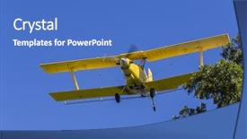  Presentation with crop duster - Beautiful PPT layouts featuring crop duster applies chemicals backdrop and a teal colored foreground