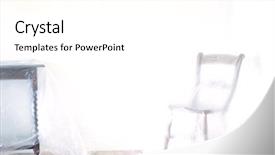  Presentation with crop - Audience pleasing presentation consisting of crop protection - chair and table covered backdrop and a  colored foreground